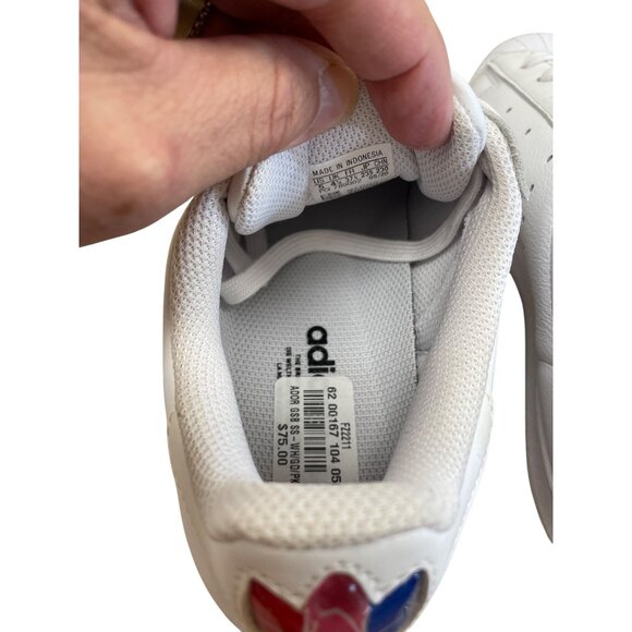 Adidas Superstar Pure J womans white leather sneakers size 5 SKU 8481 - Picture 14 of 16